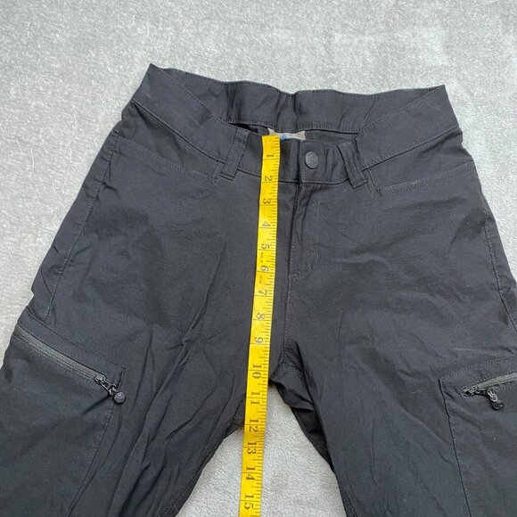 WindRiver Capri Pants Women's 8 Black Nylon Stretch Zipper Cargo Pockets Outdoor - Picture 8 of 11